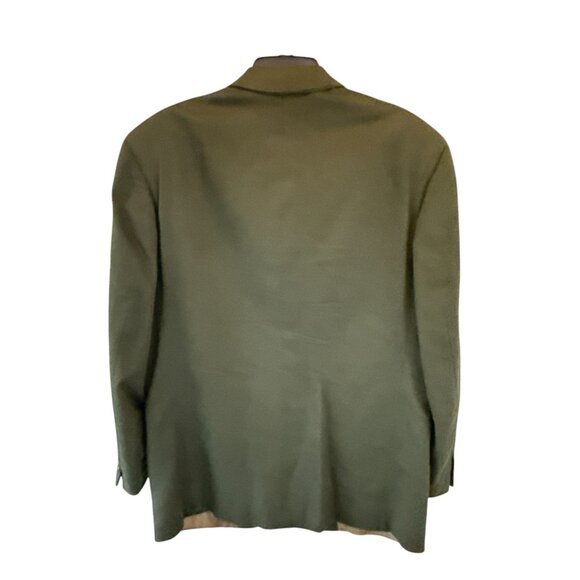 Hugo Boss Easy Line Men's Dark Green Wool Two Button Blazer Jacket Size 40R Prep - Picture 5 of 10
